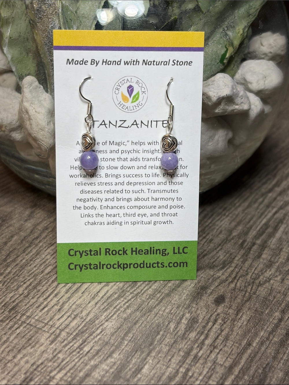 🍒5 for $40🍒 Crystal Rock Healing Tanzanite Drop Earrings